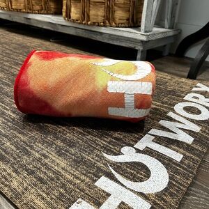 HOTWORX Red and Orange Tie Dye Towel